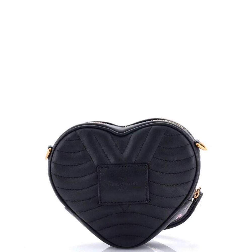 Louis Vuitton New Wave Heart Crossbody Bag Quilted Leather Black - Picture 3 of 9